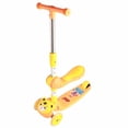 thumbnail image 1 of Patinete de 3 ruedas plegable con altura ajustable y luces intermitentes, asiento extraíble, patinete para niños, color amarillo, 1 of 11