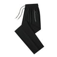 thumbnail image 1 of Plebaso Mens Athletic Pants Elastic Waist Drawstring Lightweight Running Trousers with Zipper Pockets, 1 of 6