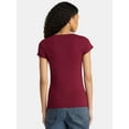 thumbnail image 3 of No Boundaries Scoop Neck Tee with Short Sleeves, Women's, 3 of 4