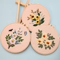 thumbnail image 5 of Embroidery Kit for Beginners,Cross Stitch Kits for Adults DIY Craft 3pcs Embroidery Pattern Needlework Fabric Embroidery Thread and Needles 1pcs Embroidery Hoop Adult Stitch Stuff Sewing Kit Gift, 5 of 9