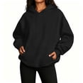 thumbnail image 6 of Hoodies for Women Oversized Trendy Fall Sweatshirt Pullover Fleece Long Sleeve Sweaters Winter Outfits Y2k Clothes Black XL, 6 of 6