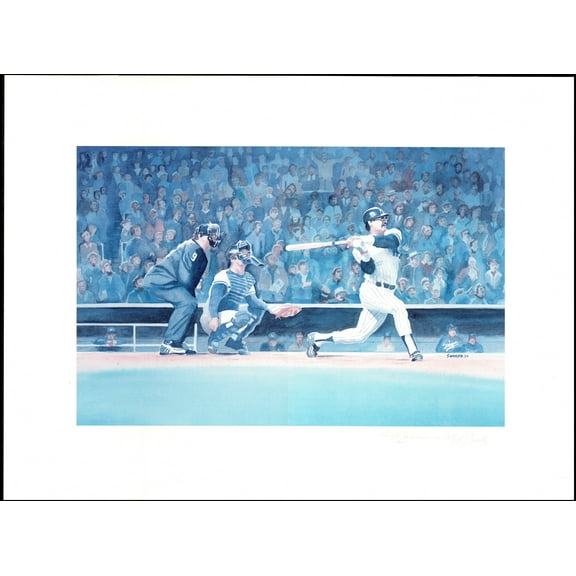 Reggie Jackson Autographed 18x24 Lithograph Photo New York Yankees PSA/DNA #T00051