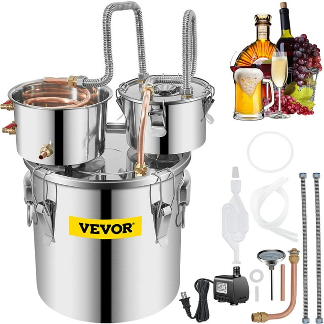 Destilador de acero inoxidable Alcohol Still VEVOR de 3 galones