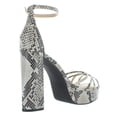 thumbnail image 2 of Aqua Womens Milo Snake Print Strappy Platforms, 2 of 2