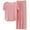 Pink, variant on Ludearly 2 Piece Lounge Sets For Women Ice Silk Short Sleeve Tops And Shorts Loose Matching Pajama Sets Loungewear Sweatsuits