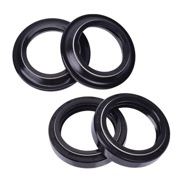 Sello de Aceite Y Sello de Polvo para Amortiguador de Horquilla Delantera de Motocicleta de 4 Piezas para Cola Sello de aceite Sello de polvo