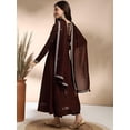 thumbnail image 2 of MOKOSH Women's Silk Anarkali & Pant with Dupatta Set - Indian Ethnic Traditional Wear Anarkali Kurta Set, 2 of 7