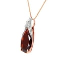 thumbnail image 2 of Galaxy Gold 5 Carat 14k 24" Solid Rose Gold Necklace with Natural Pear-shaped Garnet, 2 of 3