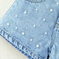 thumbnail image 6 of Otqutp Girls Jean Shorts Pearl Cute Straight Leg Denim Shorts Baggy High Waist Plus Size Jeans Casual Y2k Jeans Trendy Bottoms, 6 of 8