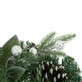 thumbnail image 2 of Northlight Real Touch™ Frosted Mixed Pine Artificial Christmas Wreath - 24" - Unlit, 2 of 5