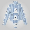 thumbnail image 2 of Halloween Ghosts Cute Women's Bodysuit Jumpsuit Mock Turtle Neck Long Sleeve TopsOne Piece Leotards Shirt Yoga Outfits, 2 of 8