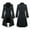 Black, variant on AOOCHASLIY Women Winter Coat Women Button Plus Size Jacket Winter Fashion Medieval Solid Color Long Sleeve Triple-Breasted Coats