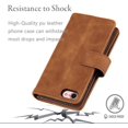 thumbnail image 3 of Wallet Case for iPhone 7 Plus iPhone 8 Plus, Retro Matte 9 Card Holder Slots Zipper Pocket Case PU Leather Magnetic Closure Kickstand with Wrist Strap Shockproof Folio Flip Case - Brown, 3 of 8