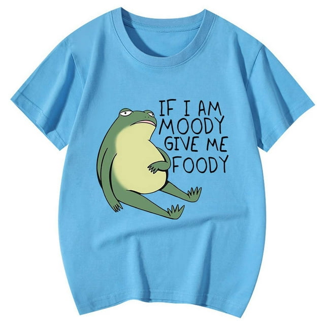 Chemise Mignonne pour Filles Drôle Si Je Me Donne de la Nourriture Animal Mignon TeePatterned Col Rond Manches Courtes Tops Manches Longues Filles Tunique 2t Arc-en-Ciel Haut Fille Tout-Petit