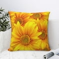 thumbnail image 4 of Wukai 3D Sunflowers Premium Polyester Fleece Pillow Covers with Hidden Zipper Closure,Luxuriously Soft and Durable-24"x24", 4 of 7