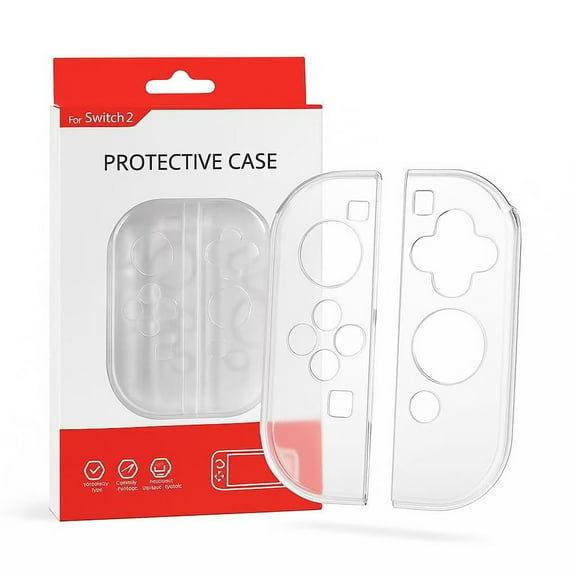 FIEWESEY Case for Nintendo Switch 2 Joycon Controller, Protective Cover for Joycons 2 Hard Shell, Ergonomic Design & Comfortable and Easy Installation - Clear