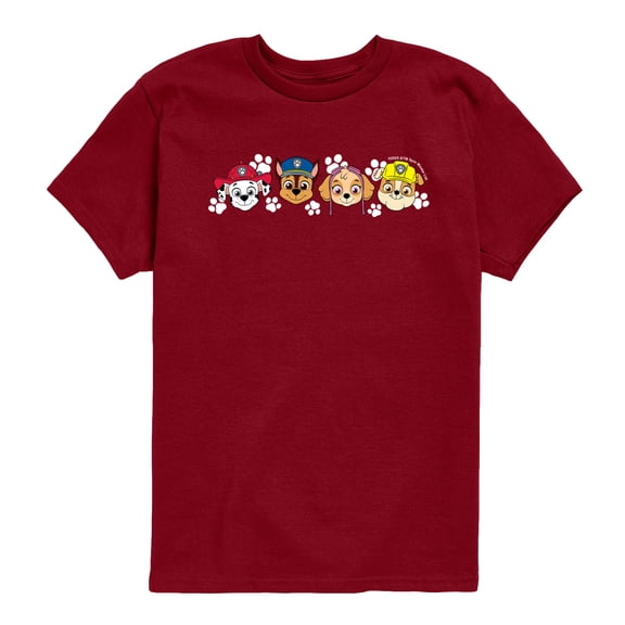 Paw Patrol - Horizontal Chest - Youth Boys Short Sleeve Graphic T-Shirt