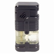 4 PACK Triple Solid &Clear Color Torch Lighter Adjustable Flame With Cigar Puncher Kitchen Gift Lighters for Men Woman Christmas