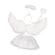 thumbnail image 5 of Disfraz de hada para niña, 4 piezas, alas de ángel, para actuación en el escenario, mascarada S, 5 of 9