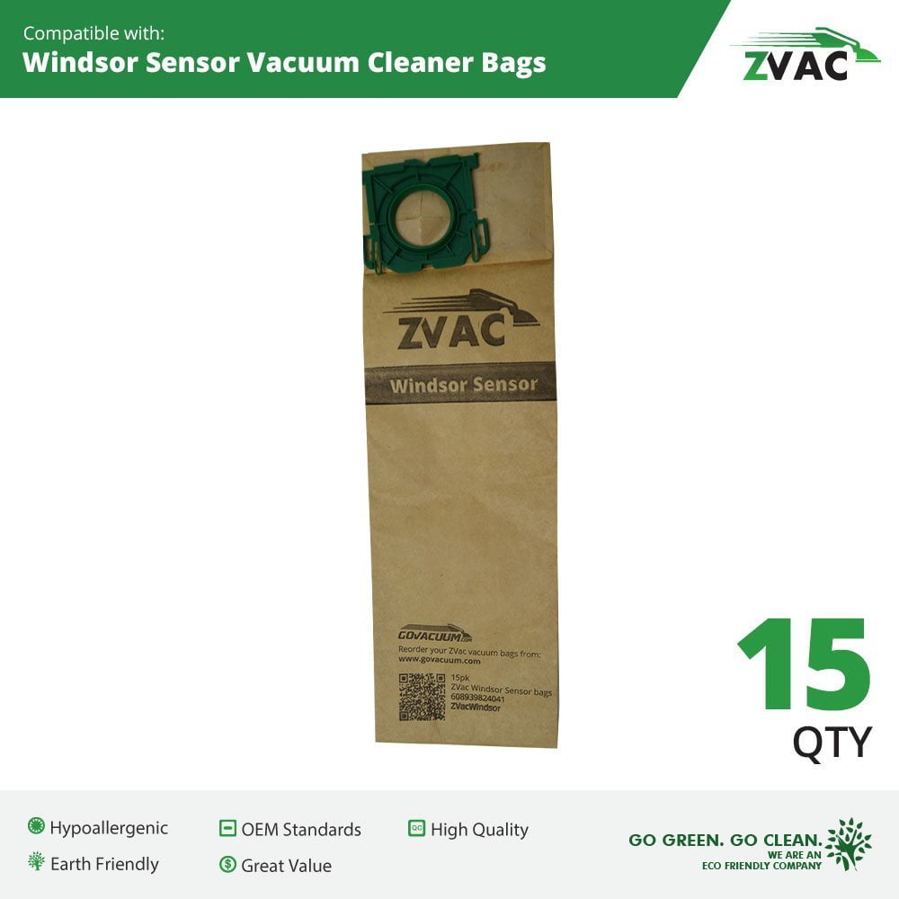 15 Pack ZVac Windsor Sensor, Versamatic Plus & Kenmore 50015 Vacuum