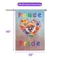 thumbnail image 5 of Peace Love Pride Pomeranian with Rainbow Sunglasses LGBT LGBTQ+ House Flag 28x40in Double Sided Pom Dog Lover Gifts Outdoor Decor - 01004, 5 of 5