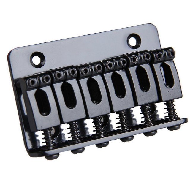 Puente de Guitarra Eléctrica Yuxing de 6 Selletas Carga Superior 65 mm Negro