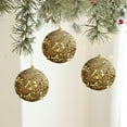 thumbnail image 4 of Mecorevxz 3.15" Glitter Christmas Balls Ornaments Set Christmas Ball,Xmas Sequin Foam Hanging Ornament Decorative Hanging for Tree Home Wedding Holiday Party Decor(A), 4 of 7