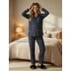 thumbnail image 2 of Pijama Navideña para Mujer con Botones Tela Suave y Elástica, Conjunto de pijama de invierno, 2 of 5
