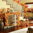 thumbnail image 5 of Gumesh Holiday Simulation Maple Leaf Rattan Garland - 7 FT Natural-Look Stair/Door/Window Decoration | Autumn Fall & Thanksgiving Home Decor | Indoor/Outdoor Wall Hanging, 5 of 5