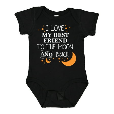 

Inktastic I Love My Best Friend to the Moon and Back Gift Baby Boy or Baby Girl Bodysuit