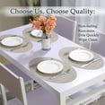thumbnail image 4 of Oval Placemat for Dining Table Woven Vinyl Plastic Place Mats Non-Slip Heat Insulation Stain Resistant Table Mats - Washable Easy Clean, 4 of 8