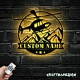 thumbnail image 3 of Craftnamesign Custom Helicopter Mountain Metal Sign LED Light, Helicopter Sign, Helicopter Decor, 3 of 5