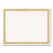 Great Papers! 936060 8.5 in. x 11 in. Foil Border Certificates - Ivory/Gold with Braided Gold Border (12/Pack)