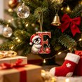 thumbnail image 4 of Linnome 26 Letters Christmas Tree Decoration Pendant Acrylic Alphabet Letter Ornaments Personalized Xmas Tree Hanging Pendants With Santa Hat For Holiday Decor Christmas Gift For Family Friends, 4 of 7