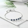 thumbnail image 3 of Gem Stone King 2.70 Ct Blue Mystic Topaz White Created Sapphire 925 Sterling Silver Tennis Bracelet for Women, 3 of 3