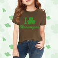thumbnail image 2 of Ruyang St Patricks Day Shirt for Girls Cute Irish Shamrock Graphic Tee Tops Toddler Kids Short Sleeve Summer Crewneck Cotton T-Shirt, 2 of 7