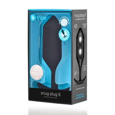 B-vibe Weighted Snug Plug 6 - 515 G Black