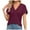 Red, variant on vigerkar Womens Tops Dressy Casual V Neck Short Sleeve Shirts Summer Loose T Shirts Trendy Tops Tunic Blouses Red, L