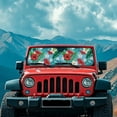 thumbnail image 3 of Uorisanigo Windshield Sunshade for Jeep Wrangler, Hibiscus Plumeria Car Sun Shade Windshield Shade Sun Visor Mat for 1997-2017 Jeep Wrangler Rubicon Sahara TJ JK JKU 2/4 Doors, 3 of 7