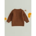 thumbnail image 5 of Bagilaanoe Toddler Baby Girl Knitted Sweater Long Sleeve Letter Embroidery Pullover 6M 12M 24M 3T 4T 5T 6T Kids Warm Jumpers Tops Fall Loose Knitwear, 5 of 8