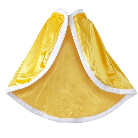 Girl's Cape Belle Princess Hooded Cape Yellow Cloak Costume