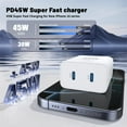 thumbnail image 5 of iPhone 17 16 15 Charger Fast Charging,45W Dual Port Fast Charger Block with 6/10FT Long USB C to Charging Cable Cord for Apple  iPhone 17 Pro Max/17 Pro/17 Air/16 Pro Max/16 Pro/16/15 Pro Max/15 Case, 5 of 7