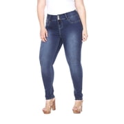 White Mark Womens Plus Size Super Stretch Denim