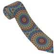 thumbnail image 3 of Balery Round Mandala Corbata Clásica de Seda para Hombre, Corbata Tejida Jacquard, Corbatas Formales para Negocios y Bodas, 3 of 7