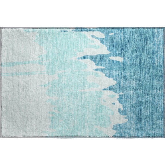 Dalyn Rugs Premium Machine Washable Mayfield AMF961 Teal 1'8" x 2'6" Rug
