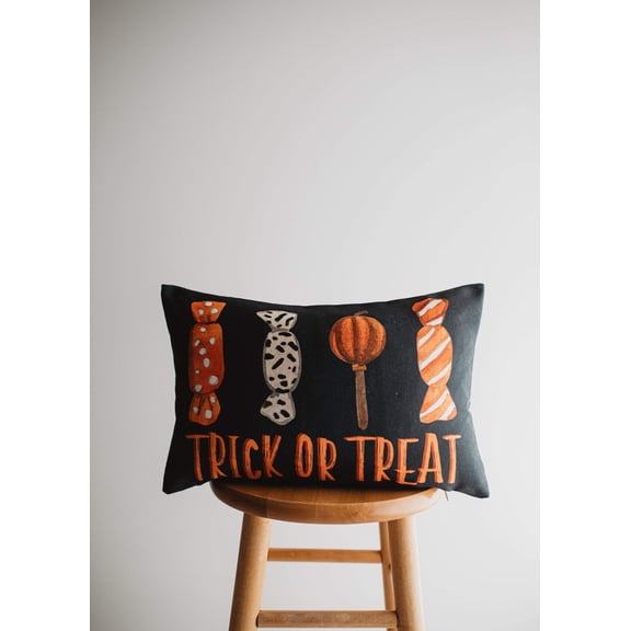 Trick or Treat Candy Pillow Cover |  Halloween Pillow Covers | Fall Decor | Room Decor | Decorative Pillows | Gift for her | Sofa Pillows