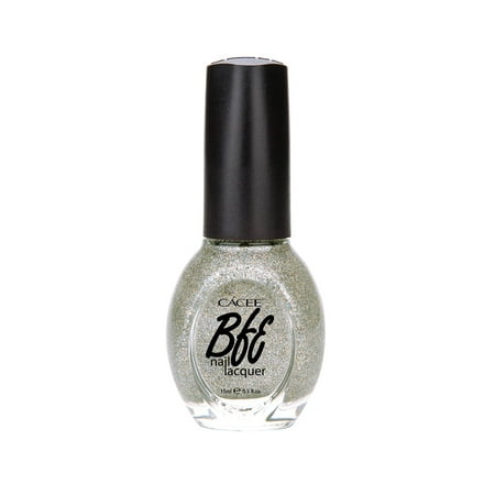 Crystal Cement - Premium Silver Nail Polish 0.5oz, Professional Choices of Color, Glitters, Matte, Holographic, Nail Art, Confetti by Cacee