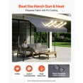 thumbnail image 3 of KFFKFF Manual Retractable Awning, 118" Outdoor Adjustable Sunshade Shelter, Height-Adjustable Patio Canopy with Crank Handle for Backyard, Garden, Balcony, Dark Gray, 3 of 9