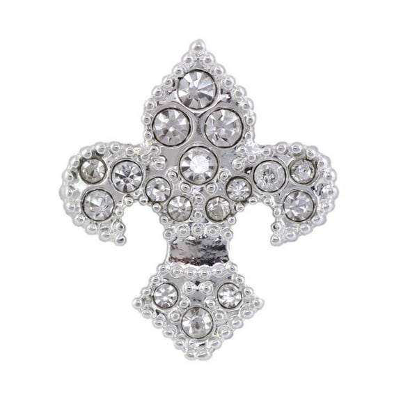 #15888s Fleur de Lis Tack Pin - Silver Plated