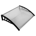 thumbnail image 5 of Spaco 100 x 80 Household Application Door & Window Awnings Canopy White & Black Bracket, Polycarbonate Entry Door Outdoor Window window Awnings Exterior, Front Door Overhang Awning for Sun Shutter, 5 of 15